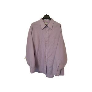 Van Heusen Shirt Broadcloth Button Up Long Sleeve Mens 18 1/2  34/35